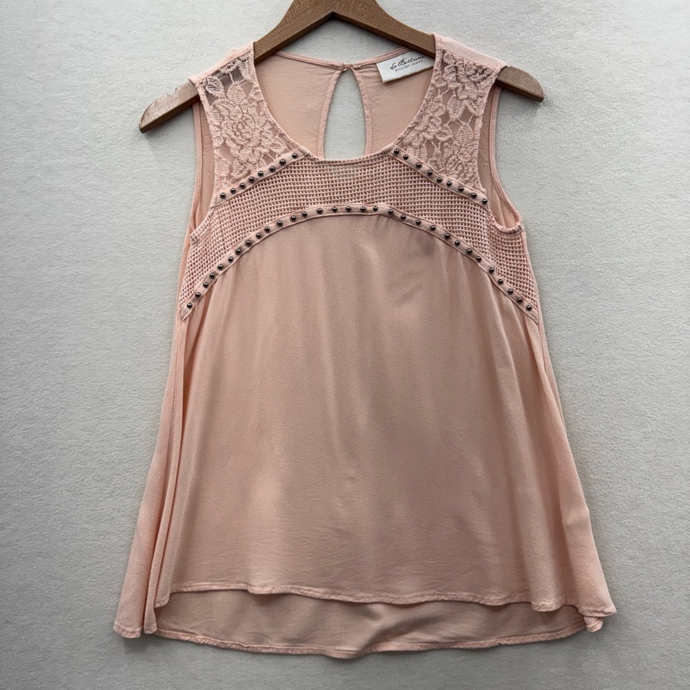 La Bellum by Hillary Scott Top Women’s XS Studded Lace Tank Top